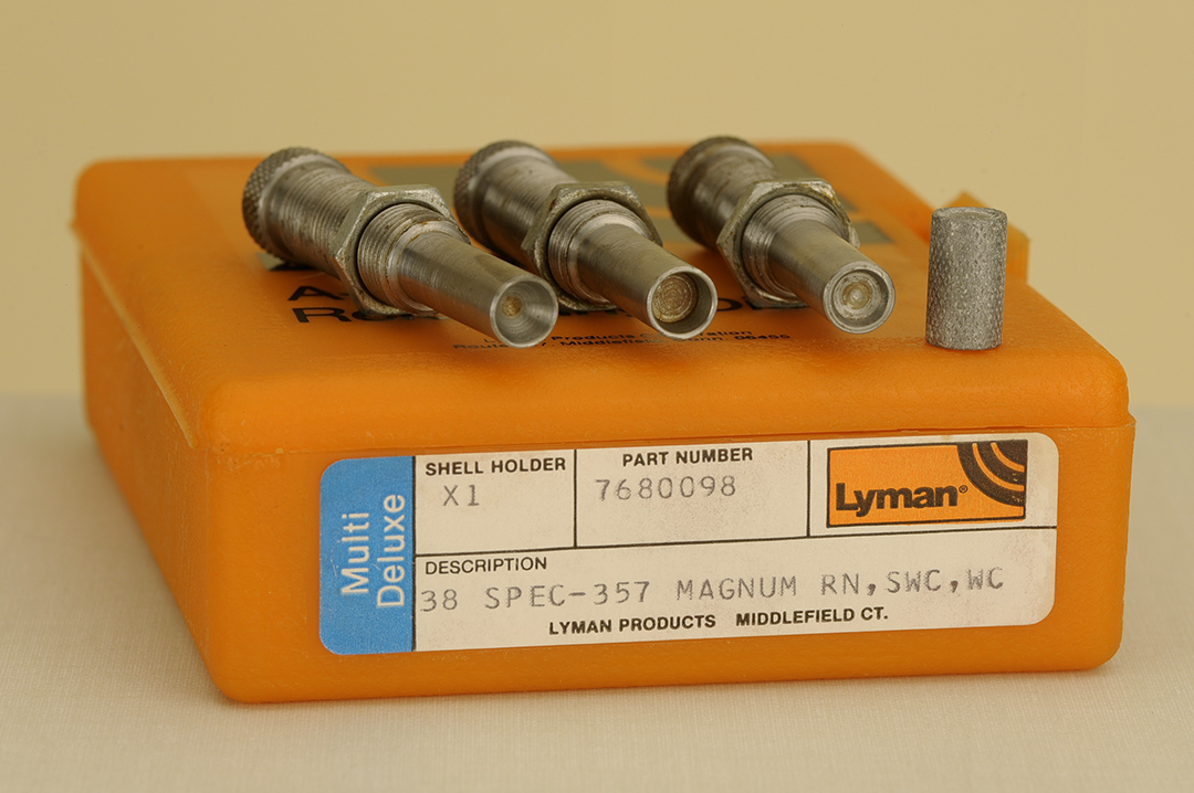 When purchasing a set of dies for wadcutter ammunition, either order a set with three seating stems like this Lyman brand, or order the wadcutter seating die as a separate item.